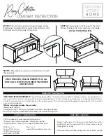 Предварительный просмотр 2 страницы Second Story Home Remy Loveseat Instructions