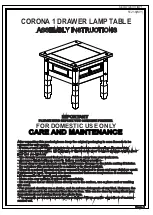 Seconique Furniture Corona 1 Drawer Lamp Table Assembly Instructions preview