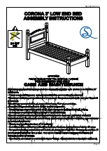 Seconique Furniture CORONA 3' LOW END BED Assembly Instructions Manual preview