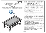 Seconique Furniture Corona Coffe Table Assembly Instructions Manual preview