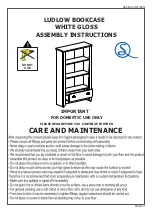 Preview for 1 page of Seconique Furniture LUDLOW BOOKCASE Assembly Instructions Manual