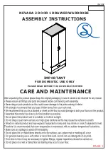 Preview for 1 page of Seconique Furniture NEVADA 2 DOOR 1 DRAWER WARDROBE Assembly Instructions Manual