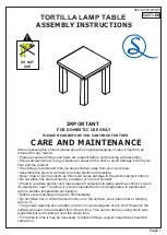 Seconique Furniture TORTILLA Assembly Instructions preview