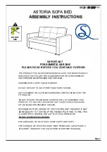 Предварительный просмотр 1 страницы Seconique ASTORIA SOFA BED Assembly Instructions