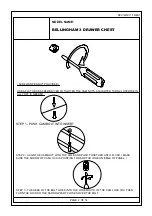 Preview for 2 page of Seconique BELLINGHAM 3 DRAWER CHEST Quick Start Manual