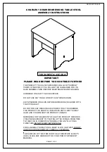 Предварительный просмотр 10 страницы Seconique CHARLES 1 DRAWER DRESSING TABLE & MIRROR FRAME Assembly Instructions Manual