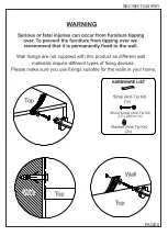 Preview for 6 page of Seconique CORONA 3 DRAWER CONSOLE TABLE WITH SHELF Assembly Instructions Manual