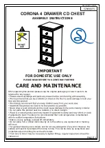 Предварительный просмотр 1 страницы Seconique CORONA 4 DRAWER CD CHEST Assembly Instructions Manual