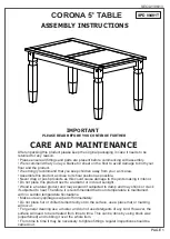 Seconique Corona 5 Feet Table Assembly Instructions предпросмотр