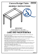 Предварительный просмотр 1 страницы Seconique Corona Budget Table 400-401-152 Assembly Instructions Manual