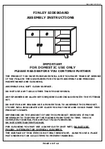 Предварительный просмотр 1 страницы Seconique Finley Sideboard Assembly Instructions Manual