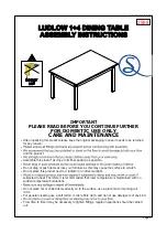 Предварительный просмотр 1 страницы Seconique LUDLOW 1+4 DINING TABLE Assembly Instructions Manual