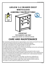 Seconique LUDLOW 2+2 DRAWER CHEST Assembly Instructions Manual предпросмотр