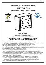 Seconique LUDLOW 3 DRAWER CHEST Assembly Instructions Manual предпросмотр