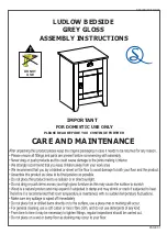 Seconique LUDLOW BEDSIDE GREY GLOSS Assembly Instructions Manual предпросмотр