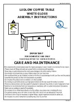 Seconique LUDLOW COFFEE TABLE Assembly Instructions Manual предпросмотр