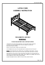 Seconique Luton 3' Bed Assembly Instruction предпросмотр