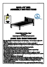 Предварительный просмотр 1 страницы Seconique MAYA BED Assembly Instructions Manual