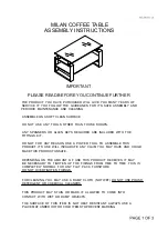 Preview for 1 page of Seconique MILAN 300-301-028 Assembly Instructions