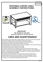 Предварительный просмотр 1 страницы Seconique MONTREAL COFFEE TABLE Assembly Instructions Manual