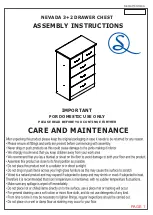 Seconique NEVADA 3+2 DRAWER CHEST Assembly Instructions Manual предпросмотр