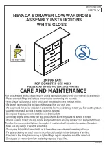 Предварительный просмотр 1 страницы Seconique NEVADA 5 DRAWER LOW WARDROBE Assembly Instructions Manual