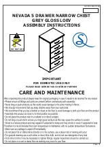 Seconique NEVADA 5 DRAWER NARROW CHEST GREY GLOSS LOEV Assembly Instructions Manual предпросмотр