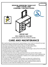 Seconique NEVADA DRESSING TABLE SET GREY GLOSS LOEV Assembly Instructions Manual предпросмотр