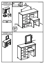 Предварительный просмотр 15 страницы Seconique NEVADA DRESSING TABLE SET GREY GLOSS LOEV Assembly Instructions Manual