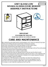 Предварительный просмотр 1 страницы Seconique NEVADA SLIDING DOOR BEDSIDE Assembly Instructions Manual