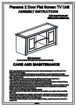 Seconique Panama 2 Door Flat Screen TV Unit Assemly Instructions предпросмотр