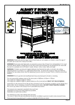 Предварительный просмотр 1 страницы Seconique PANAMA 3' BUNK BED Assembly Instructions Manual