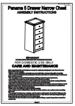 Предварительный просмотр 1 страницы Seconique Panama 5 Drawer Narrow Chest Assembly Instructions