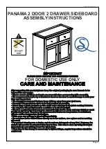 Seconique Panama Console Table Assembly Instructions Manual предпросмотр