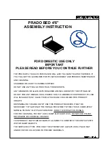 Предварительный просмотр 1 страницы Seconique PRADO BED 4 6 Assembly Instruction