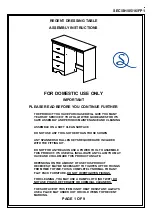 Предварительный просмотр 1 страницы Seconique REGENT SEC/SH/05/16/FP1 Assembly Instructions Manual