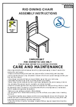 Предварительный просмотр 5 страницы Seconique RIO DINING TABLE Assembly Instructions Manual