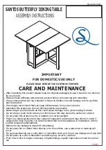 Seconique SANTOS BUTTERFLY DINING TABLE Assembly Instructions Manual preview
