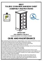 Seconique TOLEDO Assembly Instructions Manual preview