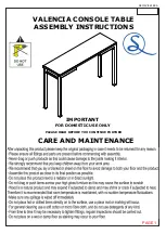 Предварительный просмотр 1 страницы Seconique Valencia Console Table Assembly Instructions Manual