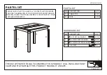 Предварительный просмотр 2 страницы Seconique WEXFORD 47'' DINING TABLE Assembly Instructions Manual