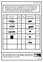 Предварительный просмотр 5 страницы Seconique WEXFORD 47'' DINING TABLE Assembly Instructions Manual