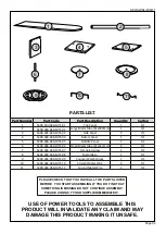 Предварительный просмотр 2 страницы Seconique WHITE CHARISMA HOME BAR TABLE Assembly Instructions Manual