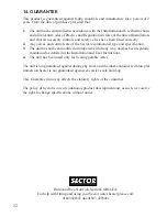 Preview for 12 page of Sector S10UNV Installation And User Instructions Manual