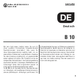 Preview for 7 page of secudo B 10 Manual