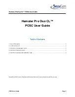 Preview for 1 page of SecuGen Hamster Pro Duo CL User Manual