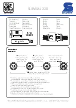 SECUMAR SURVIVAL 220 Manual preview