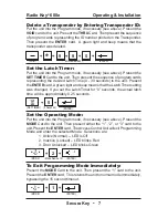 Preview for 11 page of Secura Key Radio Key 600e Operating & Installation Manual