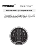 Securam SafeLogic Basic EC-0601A Series Operating Instructions предпросмотр