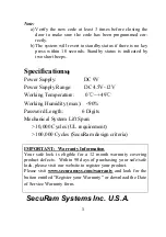 Предварительный просмотр 5 страницы Securam SafeLogic Basic EC-0601A Series Operating Instructions